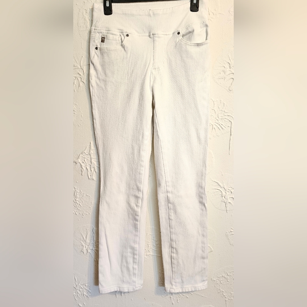 Kim Gravel 8 Regular White Jeans With Back Ankle Zipper